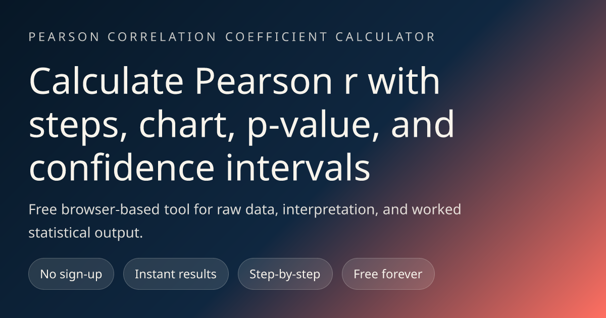 Pearson r Calculator | Correlation Coefficient Calculator